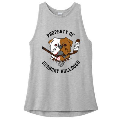 Property Of Sudbury Bulldog Funny Ladies PosiCharge Tri-Blend Wicking Tank