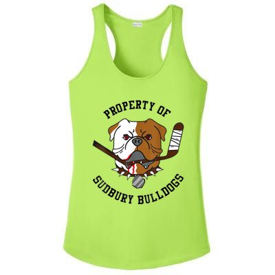 Property Of Sudbury Bulldog Funny Ladies PosiCharge Competitor Racerback Tank