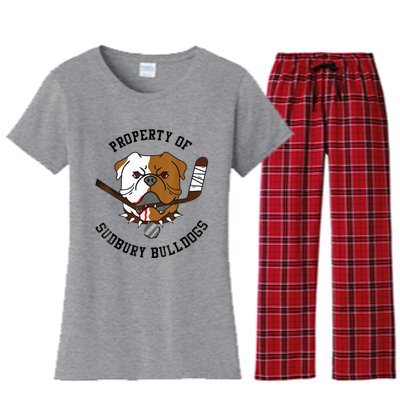 Property Of Sudbury Bulldog Funny Women's Flannel Pajama Set