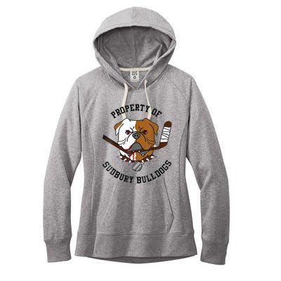 Property Of Sudbury Bulldog Funny Women's Fleece Hoodie