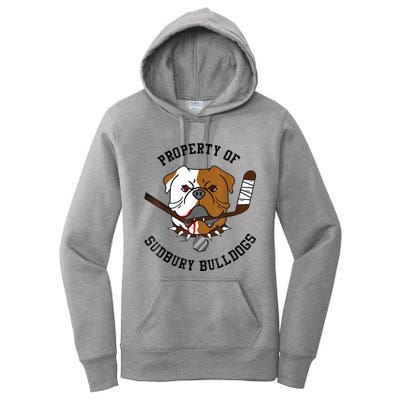 Property Of Sudbury Bulldog Funny Women's Pullover Hoodie