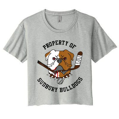 Property Of Sudbury Bulldog Funny Women's Crop Top Tee