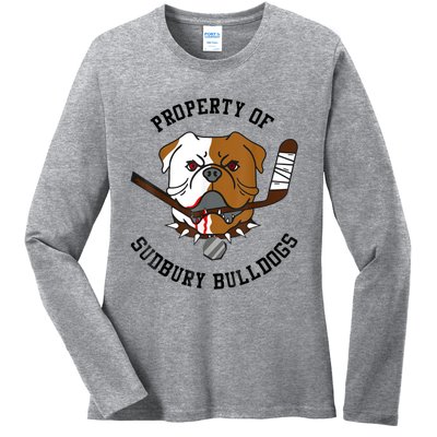 Property Of Sudbury Bulldog Funny Ladies Long Sleeve Shirt