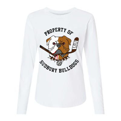 Property Of Sudbury Bulldog Funny Womens Cotton Relaxed Long Sleeve T-Shirt