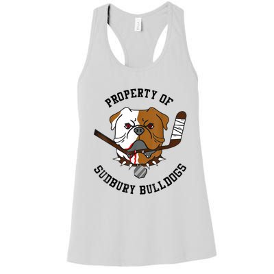 Property Of Sudbury Bulldog Funny Women's Racerback Tank