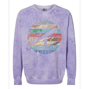 Planets Of Solar System Telescope Astronomy Science Fan Colorblast Crewneck Sweatshirt