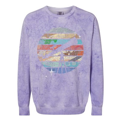 Planets Of Solar System Telescope Astronomy Science Fan Colorblast Crewneck Sweatshirt