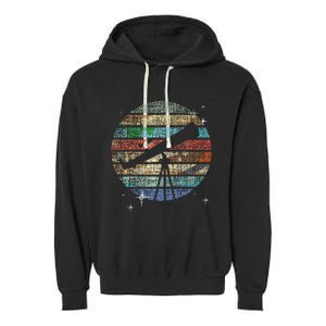 Planets Of Solar System Telescope Astronomy Science Fan Garment-Dyed Fleece Hoodie