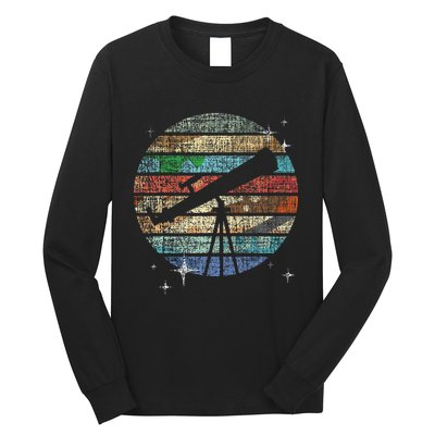 Planets Of Solar System Telescope Astronomy Science Fan Long Sleeve Shirt