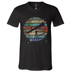 Planets Of Solar System Telescope Astronomy Science Fan V-Neck T-Shirt