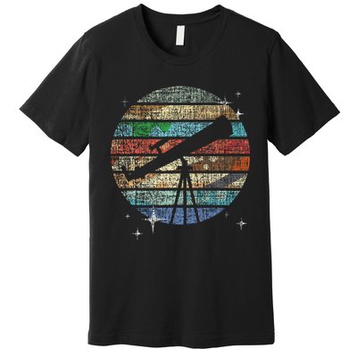 Planets Of Solar System Telescope Astronomy Science Fan Premium T-Shirt