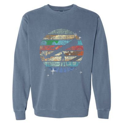 Planets Of Solar System Telescope Astronomy Science Fan Garment-Dyed Sweatshirt