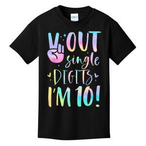 Peace Out Single Digits Im 10 Year Old 10th Birthday Girl Kids T-Shirt