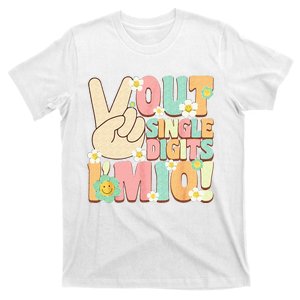 Peace Out Single Digits Retro Groovy 10th Birthday T-Shirt