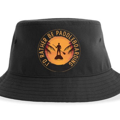 Paddleboarder On Sup Paddle Board For Standup Paddling Sustainable Bucket Hat