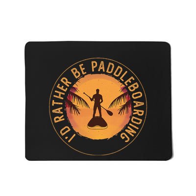 Paddleboarder On Sup Paddle Board For Standup Paddling Mousepad
