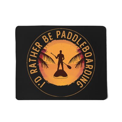 Paddleboarder On Sup Paddle Board For Standup Paddling Mousepad