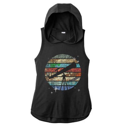 Planets Of Solar System Telescope Astronomy Science Fan Ladies PosiCharge Tri-Blend Wicking Draft Hoodie Tank