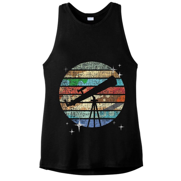 Planets Of Solar System Telescope Astronomy Science Fan Ladies PosiCharge Tri-Blend Wicking Tank