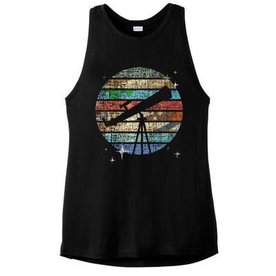 Planets Of Solar System Telescope Astronomy Science Fan Ladies PosiCharge Tri-Blend Wicking Tank