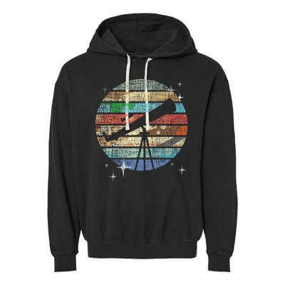 Planets Of Solar System Telescope Astronomy Science Fan Garment-Dyed Fleece Hoodie