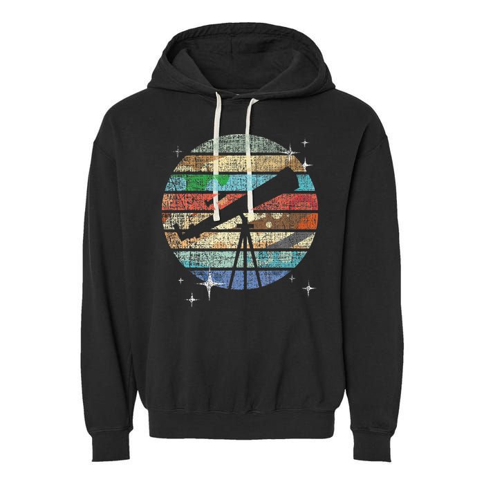 Planets Of Solar System Telescope Astronomy Science Fan Garment-Dyed Fleece Hoodie