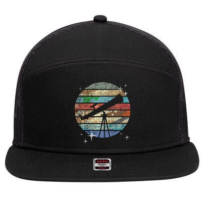 Planets Of Solar System Telescope Astronomy Science Fan 7 Panel Mesh Trucker Snapback Hat