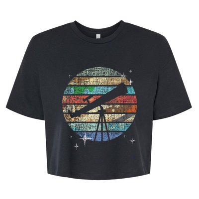 Planets Of Solar System Telescope Astronomy Science Fan Bella+Canvas Jersey Crop Tee