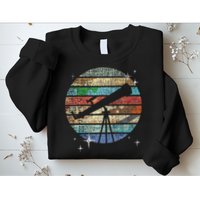 Planets Of Solar System Telescope Astronomy Science Fan Sweatshirt
