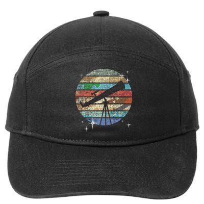 Planets Of Solar System Telescope Astronomy Science Fan 7-Panel Snapback Hat