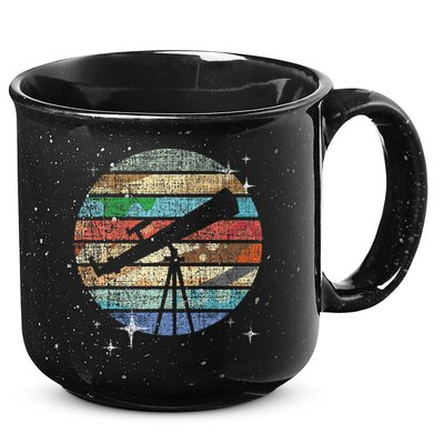 Planets Of Solar System Telescope Astronomy Science Fan 15oz Campfire Ceramic Mug