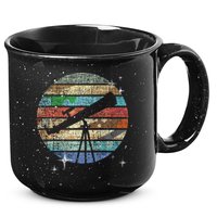 Planets Of Solar System Telescope Astronomy Science Fan 15oz Campfire Ceramic Mug