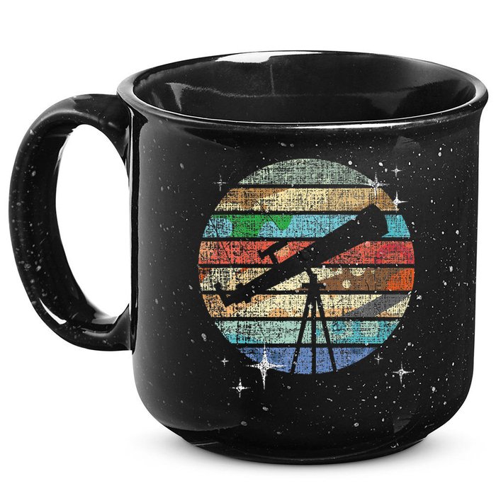 Planets Of Solar System Telescope Astronomy Science Fan 15oz Campfire Ceramic Mug