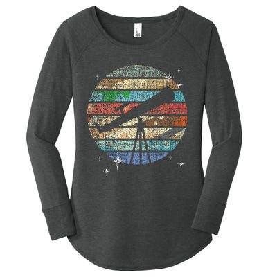 Planets Of Solar System Telescope Astronomy Science Fan Women's Perfect Tri Tunic Long Sleeve Shirt