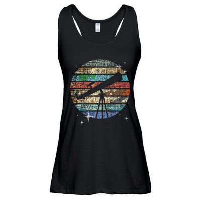 Planets Of Solar System Telescope Astronomy Science Fan Ladies Essential Flowy Tank