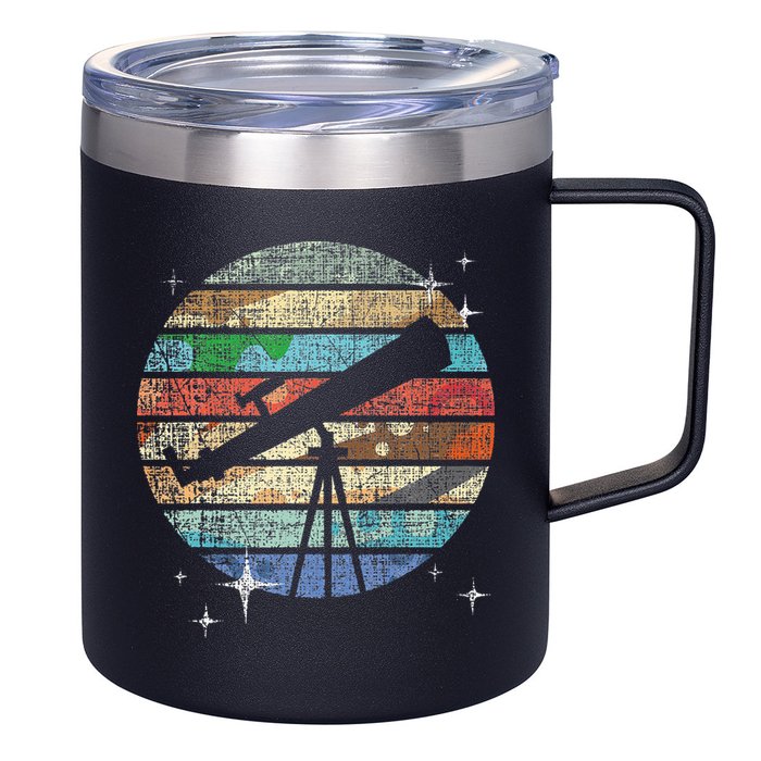 Planets Of Solar System Telescope Astronomy Science Fan 12oz Stainless Steel Coffee Mug