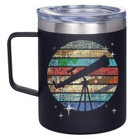 Planets Of Solar System Telescope Astronomy Science Fan 12oz Stainless Steel Coffee Mug
