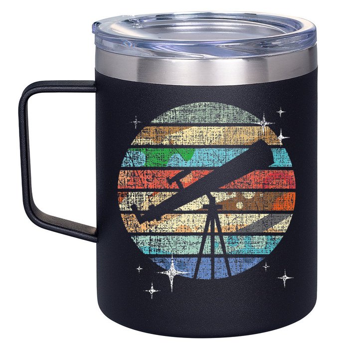 Planets Of Solar System Telescope Astronomy Science Fan 12oz Stainless Steel Coffee Mug