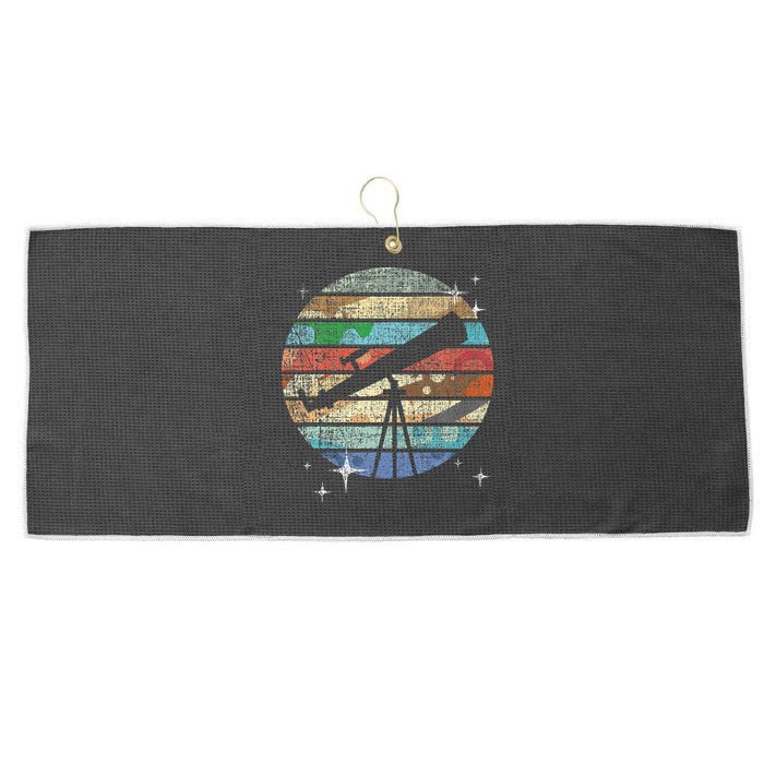 Planets Of Solar System Telescope Astronomy Science Fan Large Microfiber Waffle Golf Towel