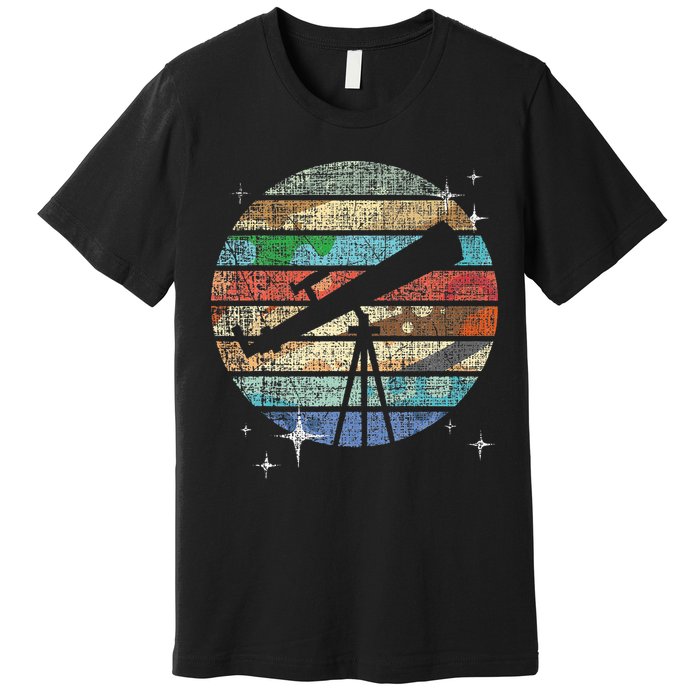 Planets Of Solar System Telescope Astronomy Science Fan Premium T-Shirt