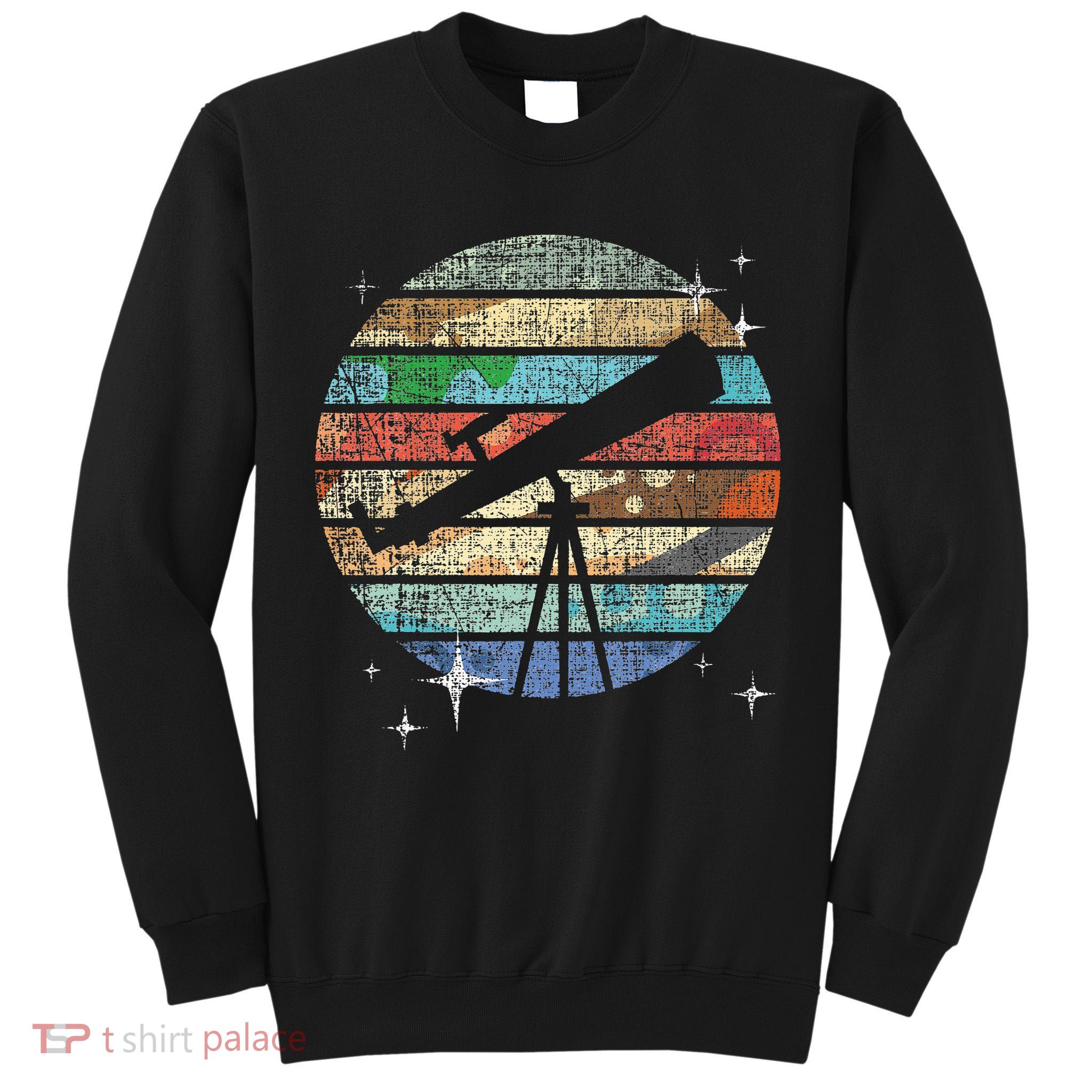 Planets Of Solar System Telescope Astronomy Science Fan Tall Sweatshirt