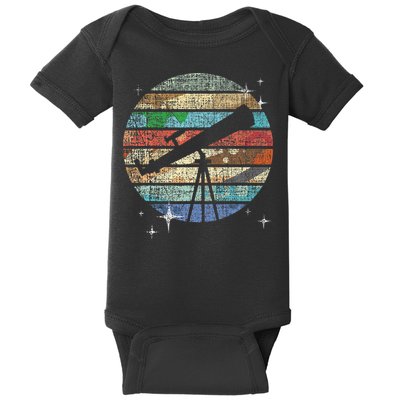 Planets Of Solar System Telescope Astronomy Science Fan Baby Bodysuit