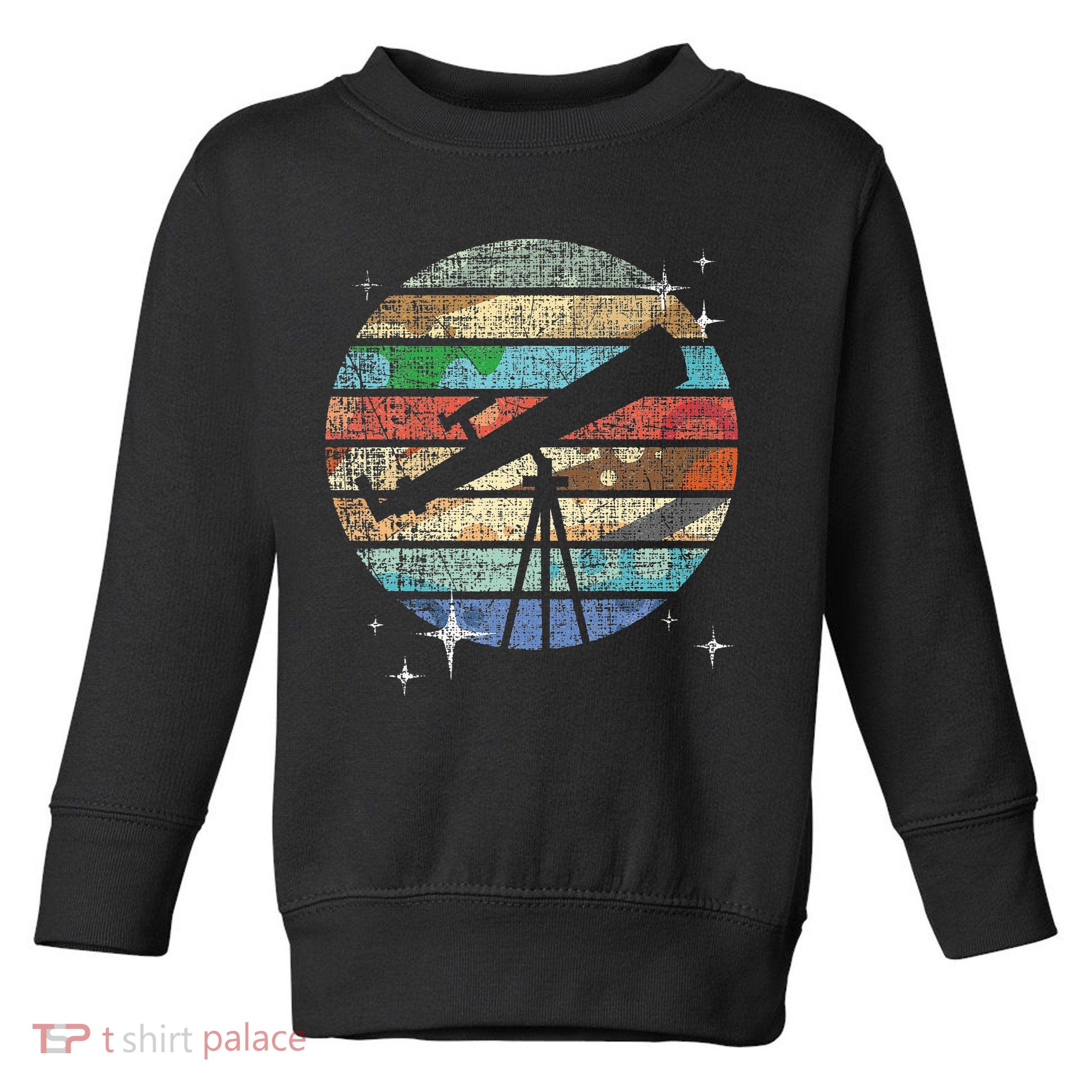 Planets Of Solar System Telescope Astronomy Science Fan Toddler Sweatshirt