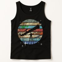 Planets Of Solar System Telescope Astronomy Science Fan Tank Top