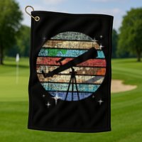 Planets Of Solar System Telescope Astronomy Science Fan Golf Towel