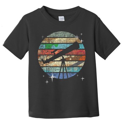 Planets Of Solar System Telescope Astronomy Science Fan Toddler T-Shirt