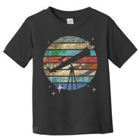 Planets Of Solar System Telescope Astronomy Science Fan Toddler T-Shirt
