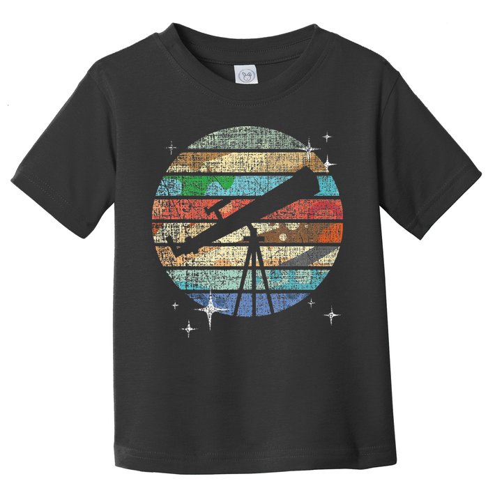 Planets Of Solar System Telescope Astronomy Science Fan Toddler T-Shirt