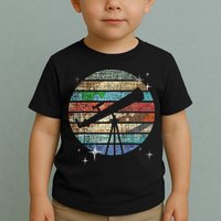 Planets Of Solar System Telescope Astronomy Science Fan Toddler T-Shirt