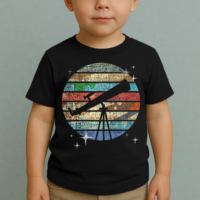 Planets Of Solar System Telescope Astronomy Science Fan Toddler T-Shirt